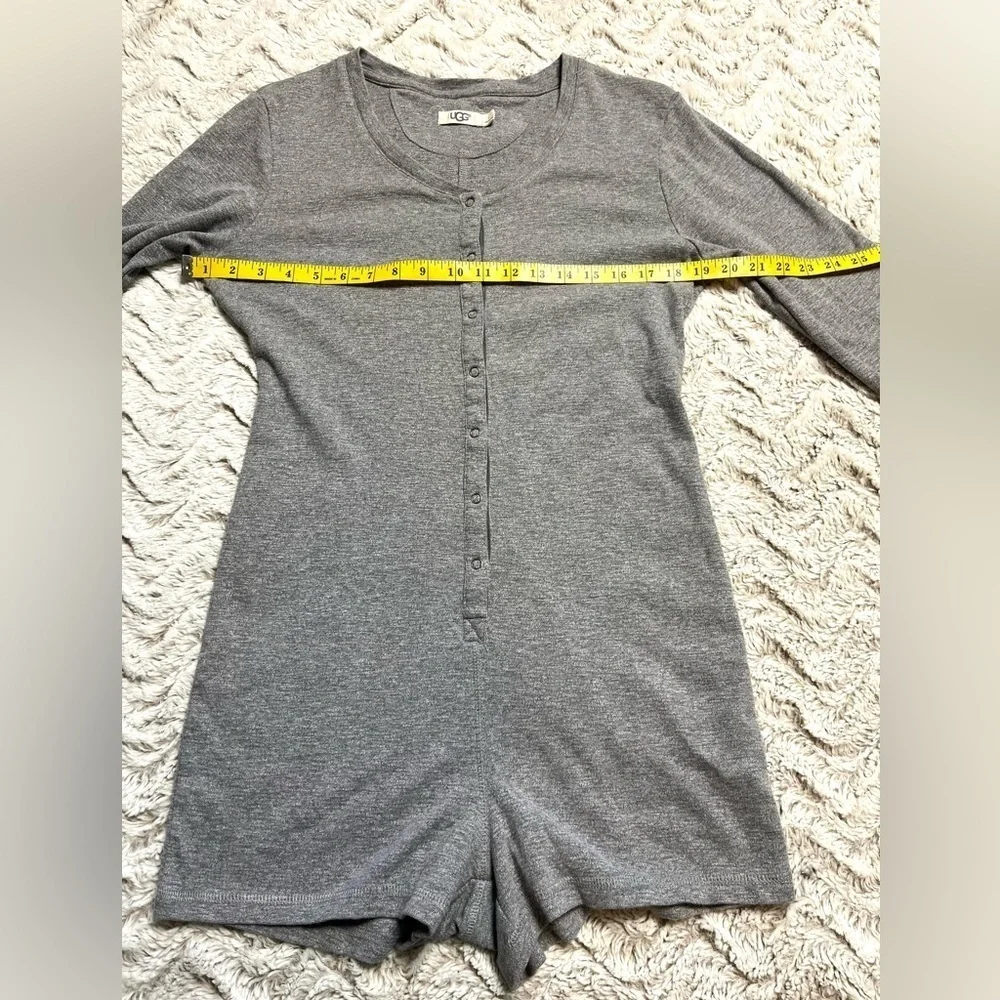 UGG  Heidi Lounge Romper
In Grey Heather 100% Cotton Loungewear 
Size Large - Picture 5 of 7